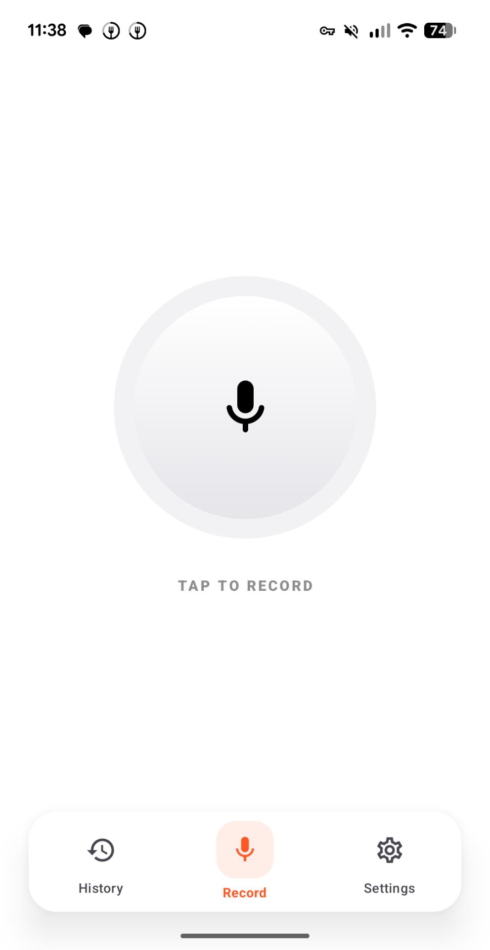 Recording screen